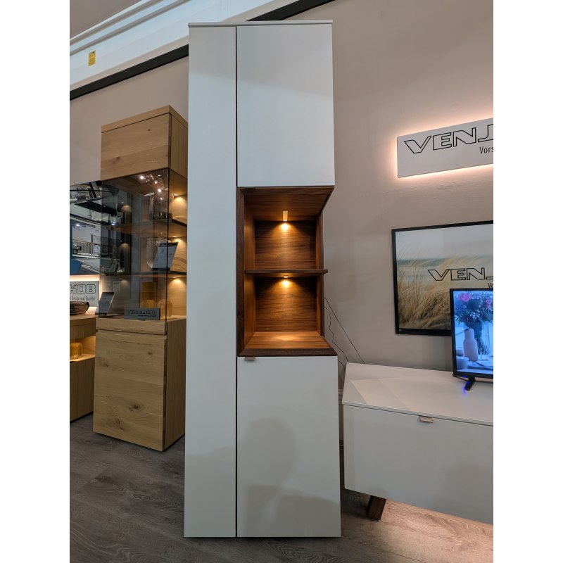 Venjakob, 207cm Tall Display Cabinet with Nook, 2x Display Lights & Transformer with Touch Switch Venjakob, 207cm Tall Display Cabinet with Nook, 2x Display Lights & Transformer with Touch Switch
