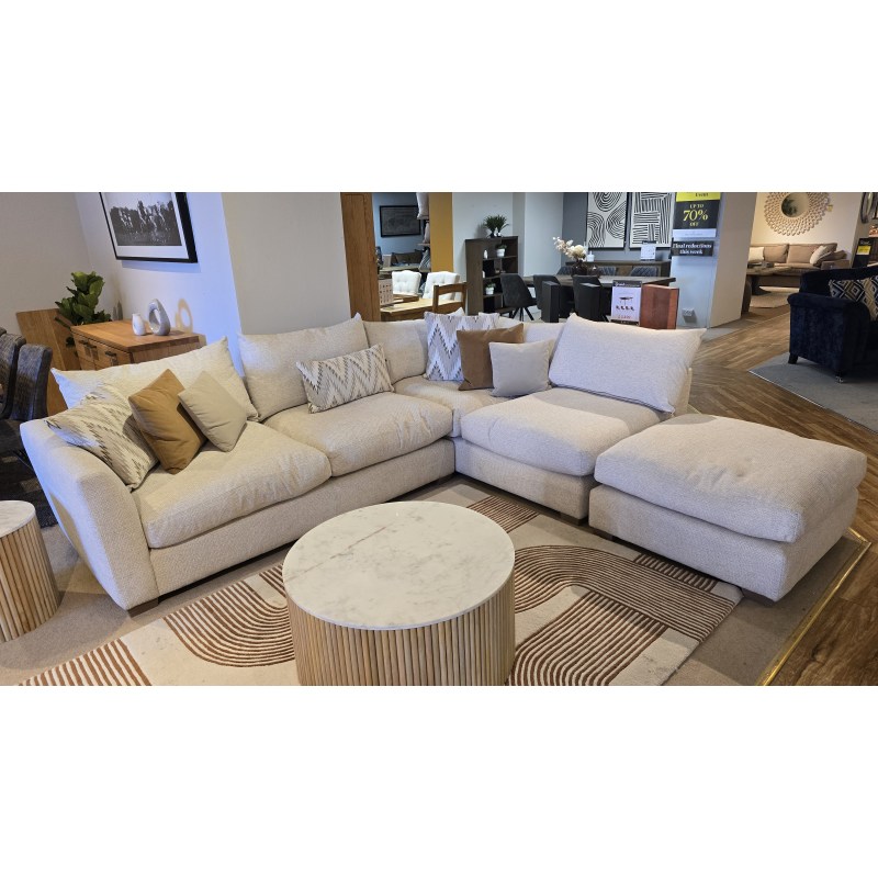 Fabian Corner Group with Combi Stool & 7pc Scatter Pack Fabian Corner Group with Combi Stool & 7pc Scatter Pack