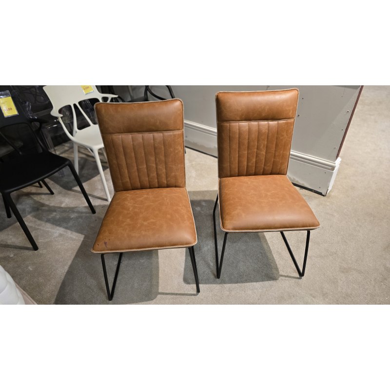 Sam Dining Chair in Tan X2 Sam Dining Chair in Tan X2