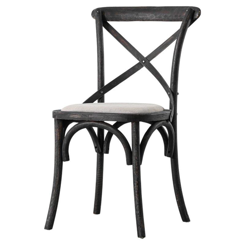 Gallery Direct Black Linen Chair Gallery Direct Black Linen Chair