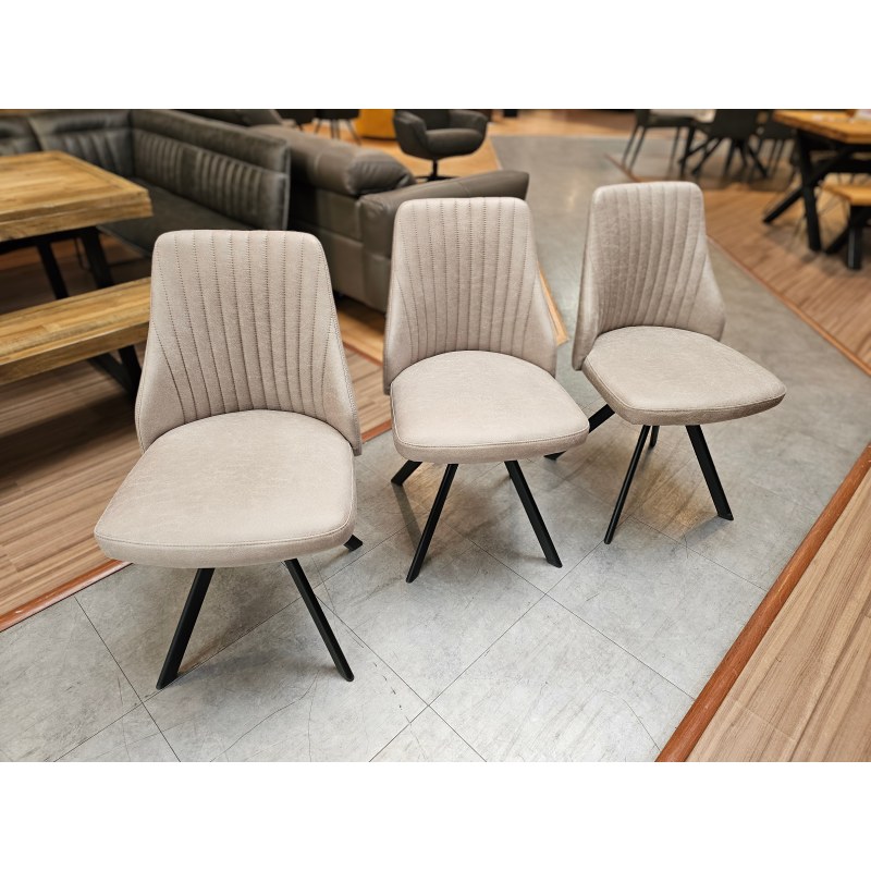 Light Grey Dallas Chairs x3 Light Grey Dallas Chairs x3