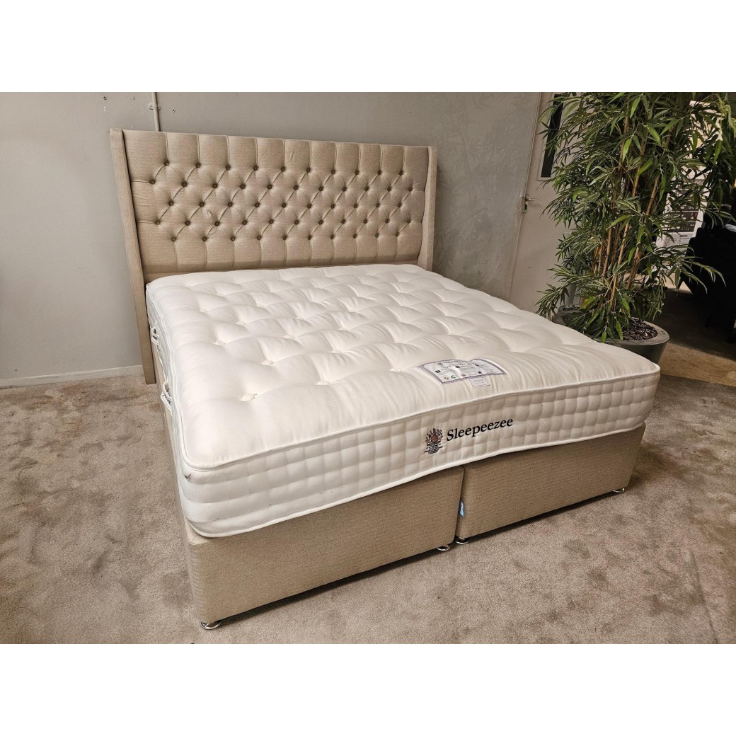 Sleepeezee Superking Shaftsbury 2600 Sprung Divan - Blossom Headboard - x4 Drawers Sleepeezee Superking Shaftsbury 2600 Sprung Divan - Blossom Headboard - x4 Drawers