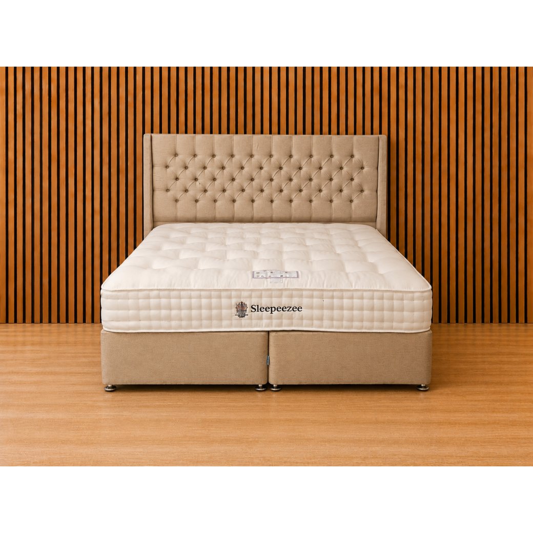 Sleepeezee Superking Shaftsbury 2600 Sprung Divan - Blossom Headboard - x4 Drawers Sleepeezee Superking Shaftsbury 2600 Sprung Divan - Blossom Headboard - x4 Drawers