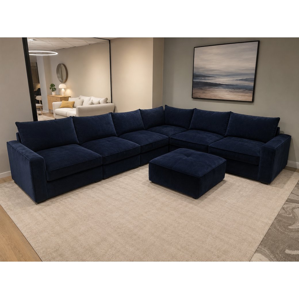 ALEXANDER & JAMES - Serento Modular Corner Sofa & Footstool ALEXANDER & JAMES - Serento Modular Corner Sofa & Footstool