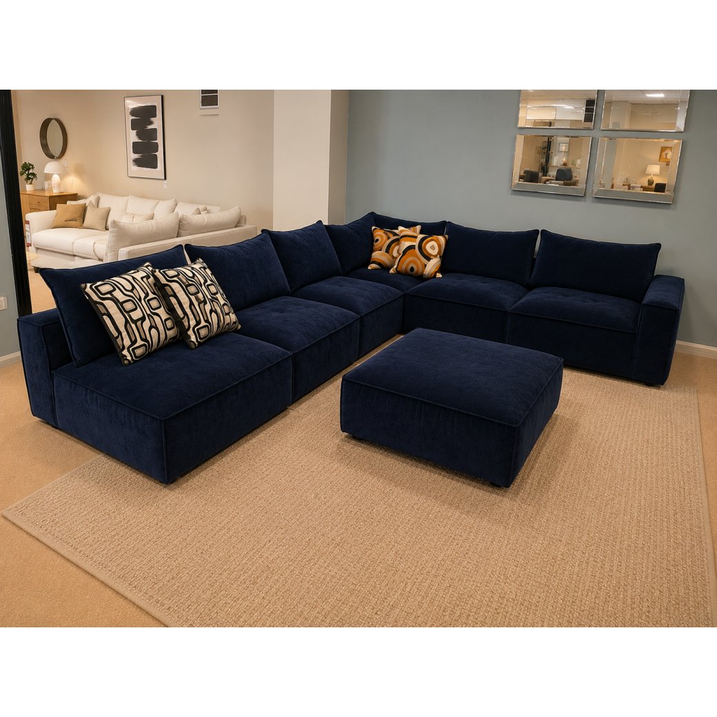 ALEXANDER & JAMES - Serento Modular Corner Sofa & Footstool ALEXANDER & JAMES - Serento Modular Corner Sofa & Footstool