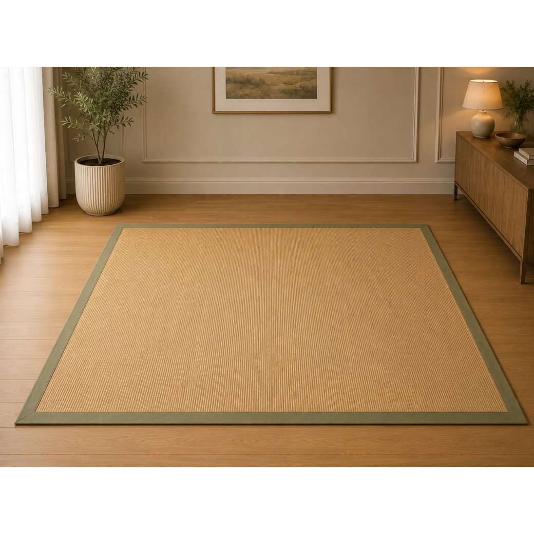 Rug-Sisal 230cm x 160cm Sage Border Rug-Sisal 230cm x 160cm Sage Border