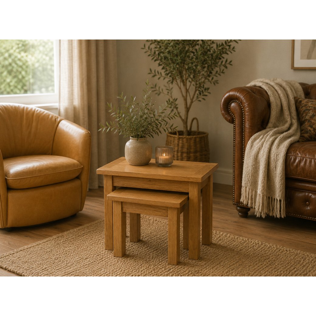 Fairfax Compact Oak Nest of Tables Fairfax Compact Oak Nest of Tables