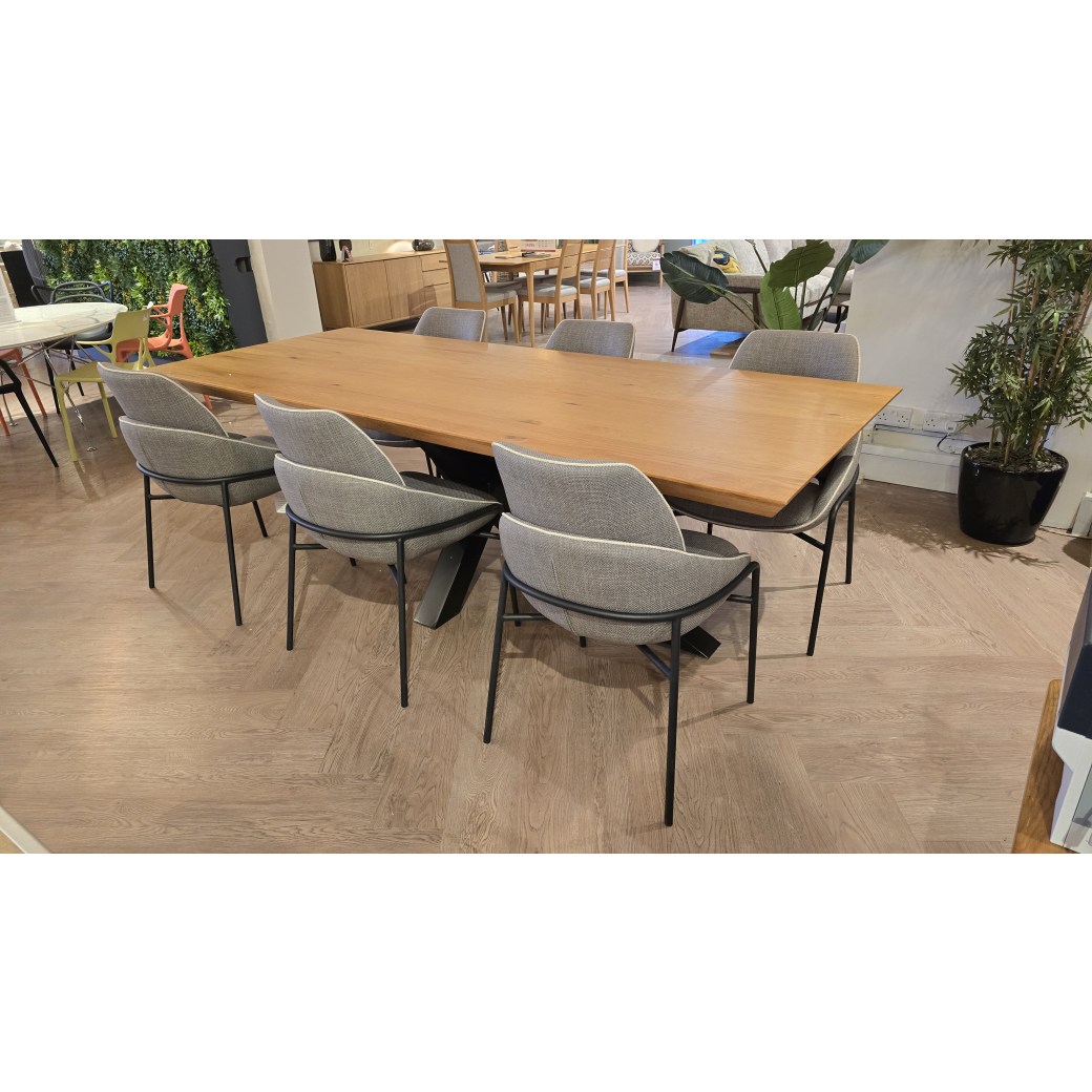 Brockley 2.4m Dining Table & 6x Liam Dining Chair Brockley 2.4m Dining Table & 6x Liam Dining Chair