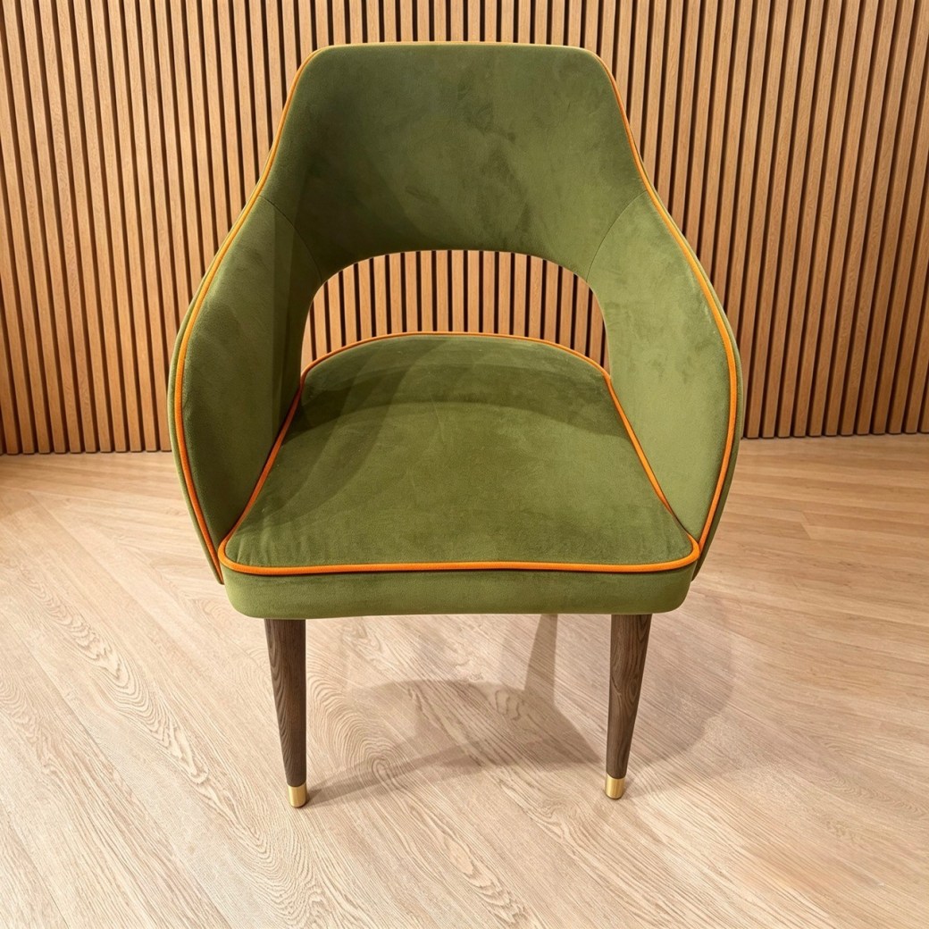 Syros Dining Chair Green Velvet Syros Dining Chair Green Velvet