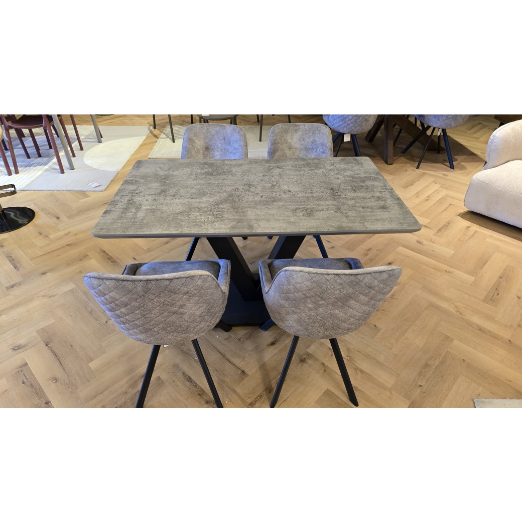 Pecos Dining Table & 4x Bolsena Dining Chair Pecos Dining Table & 4x Bolsena Dining Chair