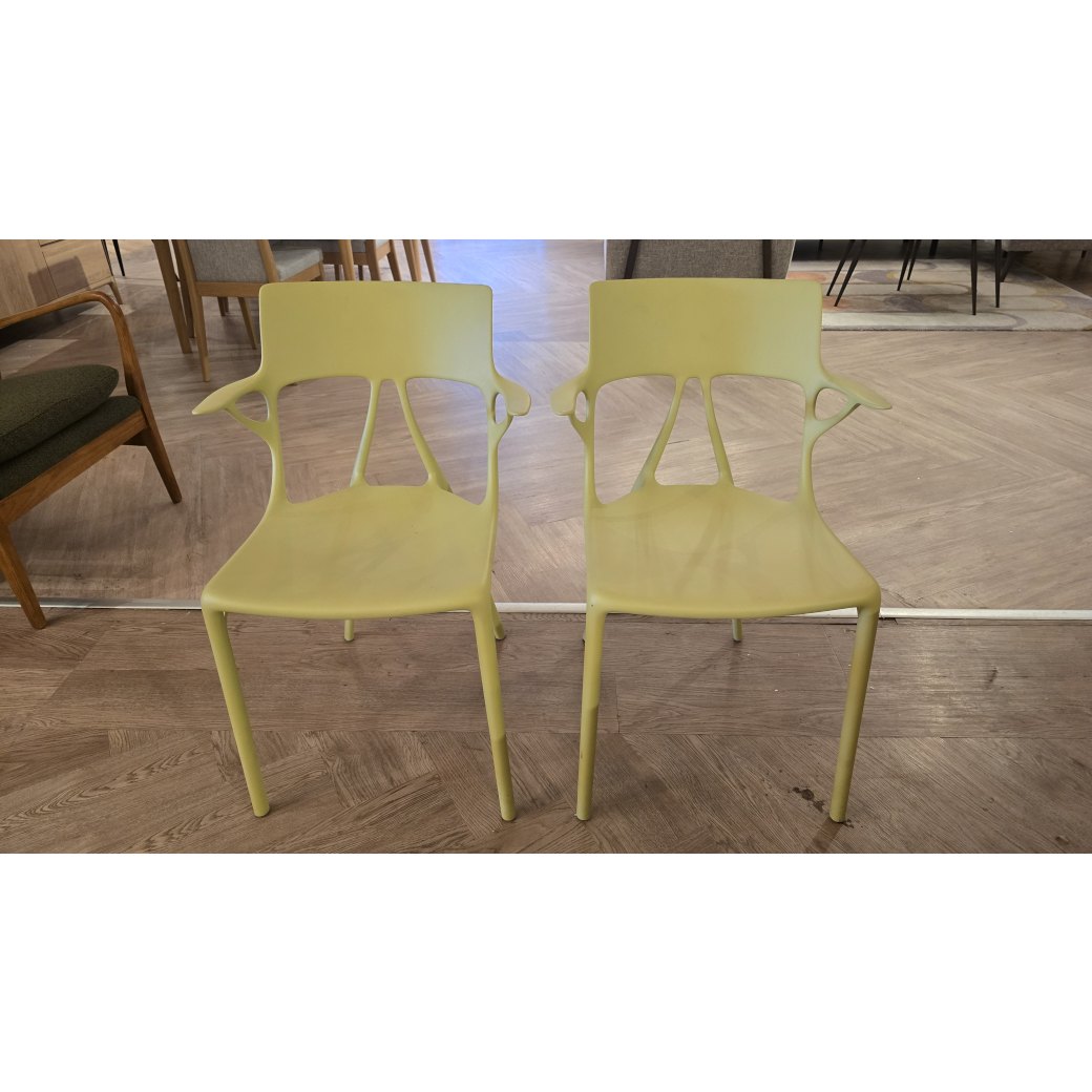 Kartell A.I. Artificial Intelligence Chair Green x2 Kartell A.I. Artificial Intelligence Chair Green x2