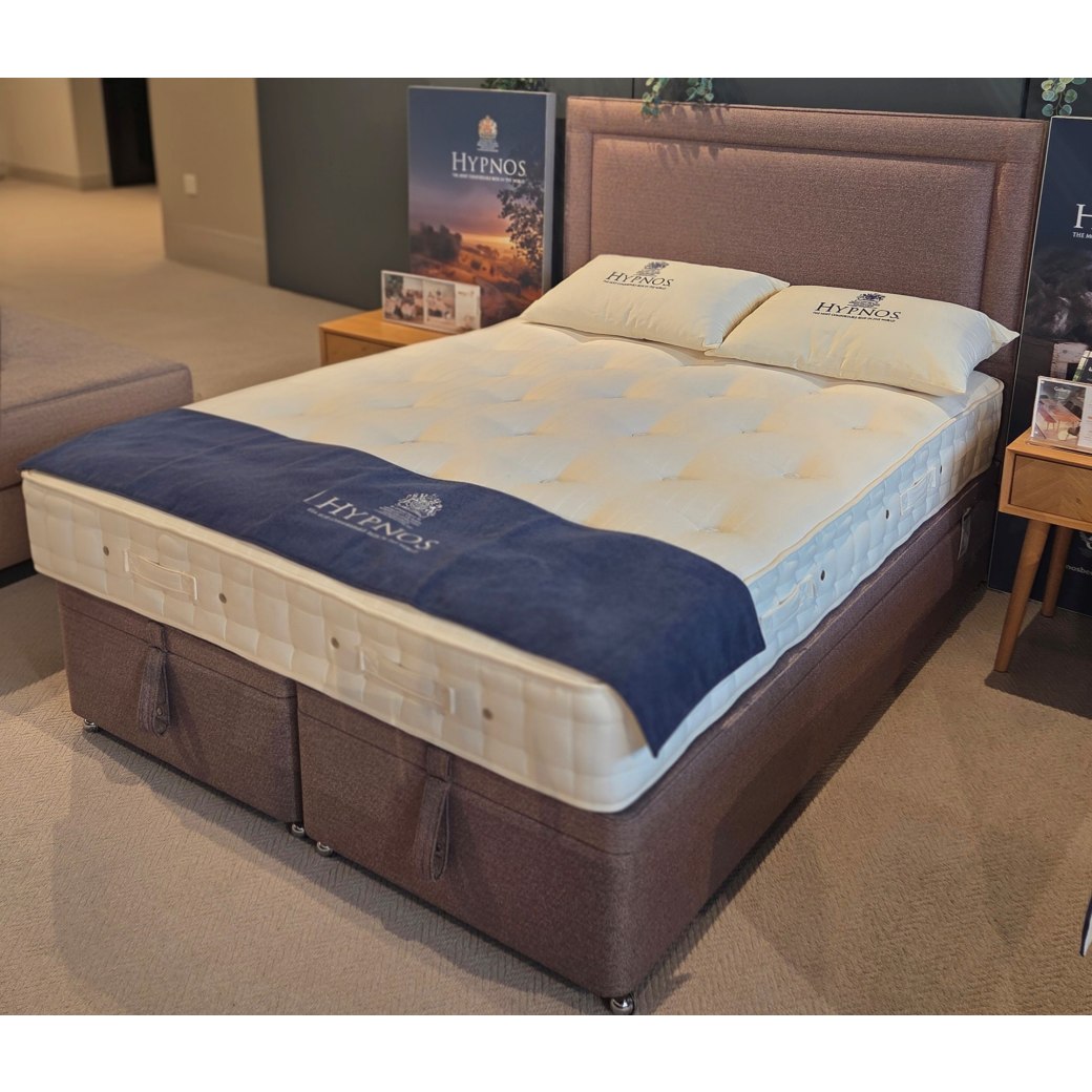 Hypnos Ortho 1200 Super Storage Kingsize Bed Set with Isobella Headboard Hypnos Ortho 1200 Super Storage Kingsize Bed Set with Isobella Headboard