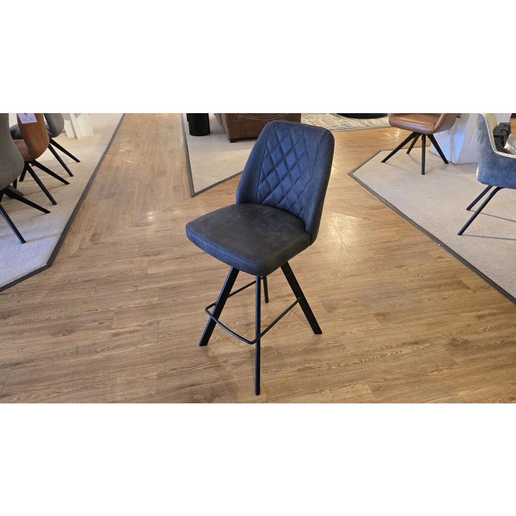 Fucino Swivel Bar Stool in Grey (2 available) Fucino Swivel Bar Stool in Grey (2 available)