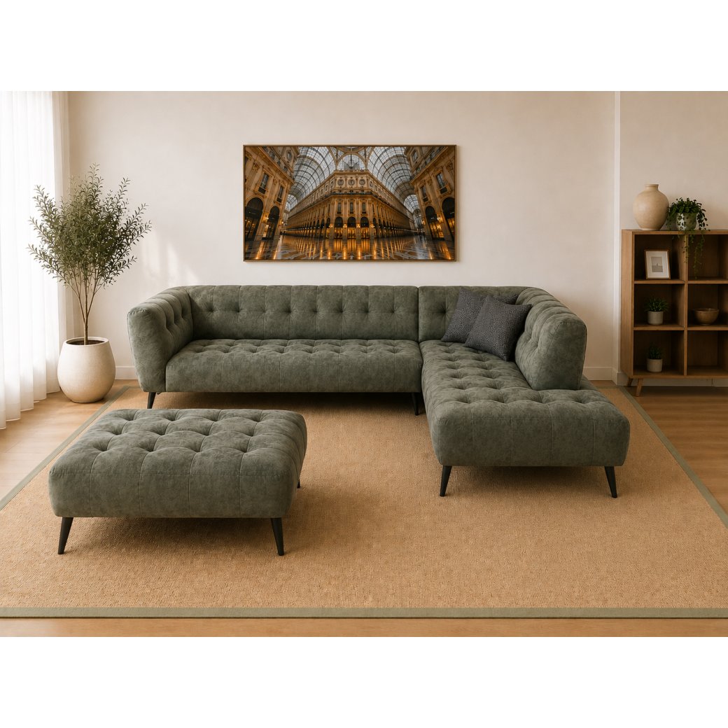 Giorgia- LHF Arm,RHF Chaise With Corner, Armchair & Footstool Set Giorgia- LHF Arm,RHF Chaise With Corner, Armchair & Footstool Set