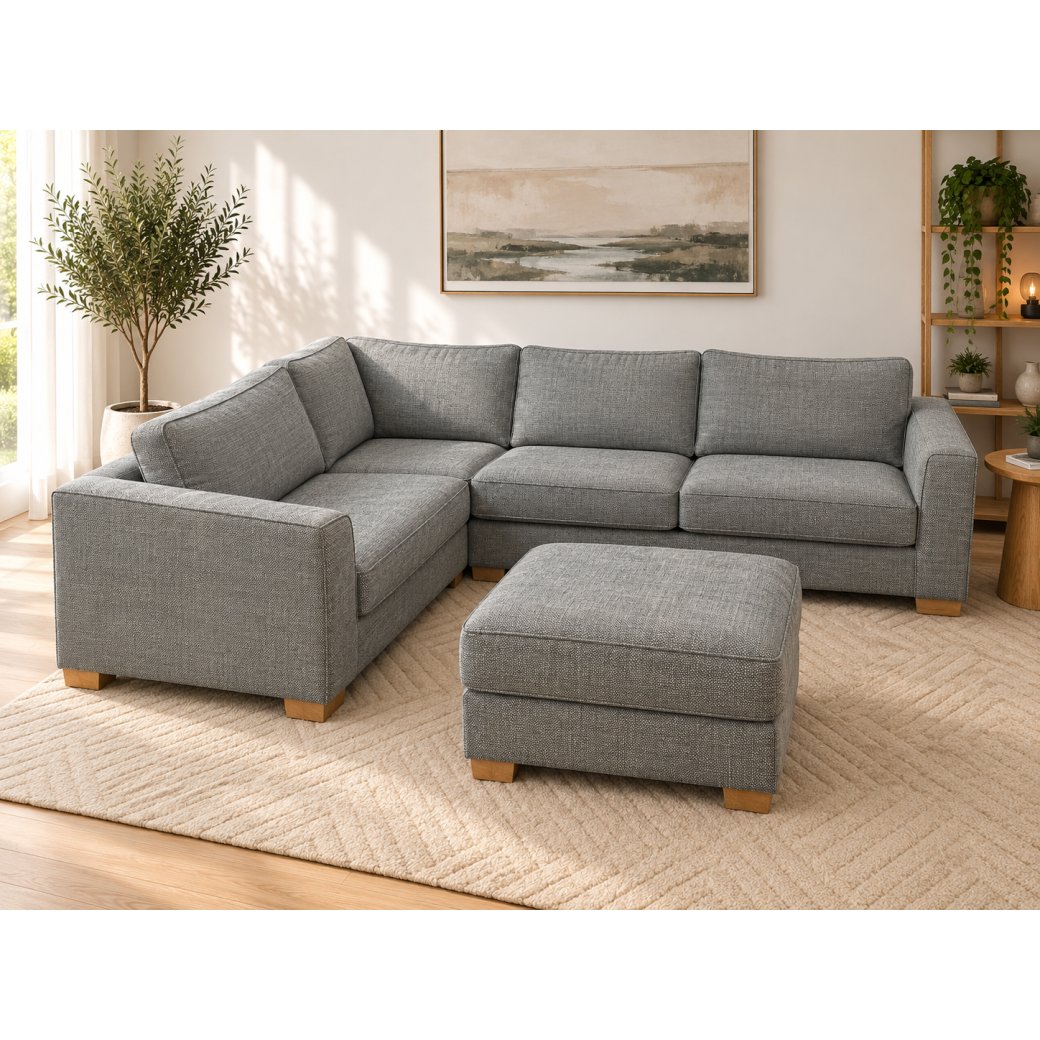 Alice - Corner Sofa with Small Storage Footstool Alice - Corner Sofa with Small Storage Footstool