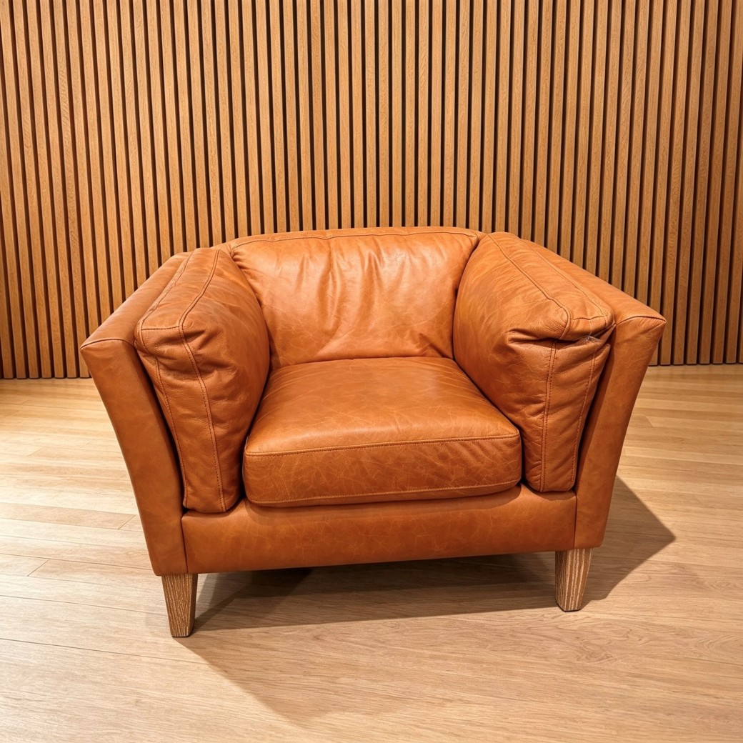 Ebury 3 Seater Leather Sofa & Armchair Ebury 3 Seater Leather Sofa & Armchair