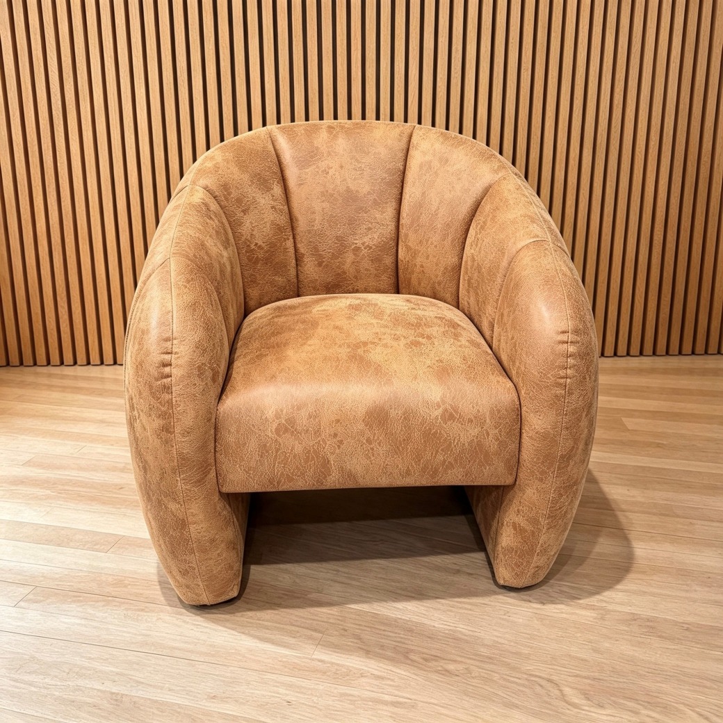 Atella Tub Chair Antique Tan Leather Atella Tub Chair Antique Tan Leather