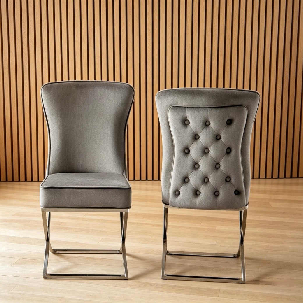 Fitzrovia Chair Dining Chair in Stainless Steel Frame Fitzrovia Chair Dining Chair in Stainless Steel Frame