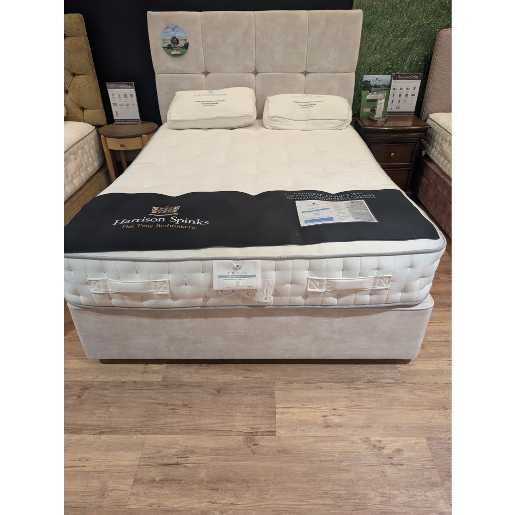 Harrison Spinks - 5' Monet 18750, Standard Pocket Sprung Base with Chicago Headboard Harrison Spinks - 5' Monet 18750, Standard Pocket Sprung Base with Chicago Headboard