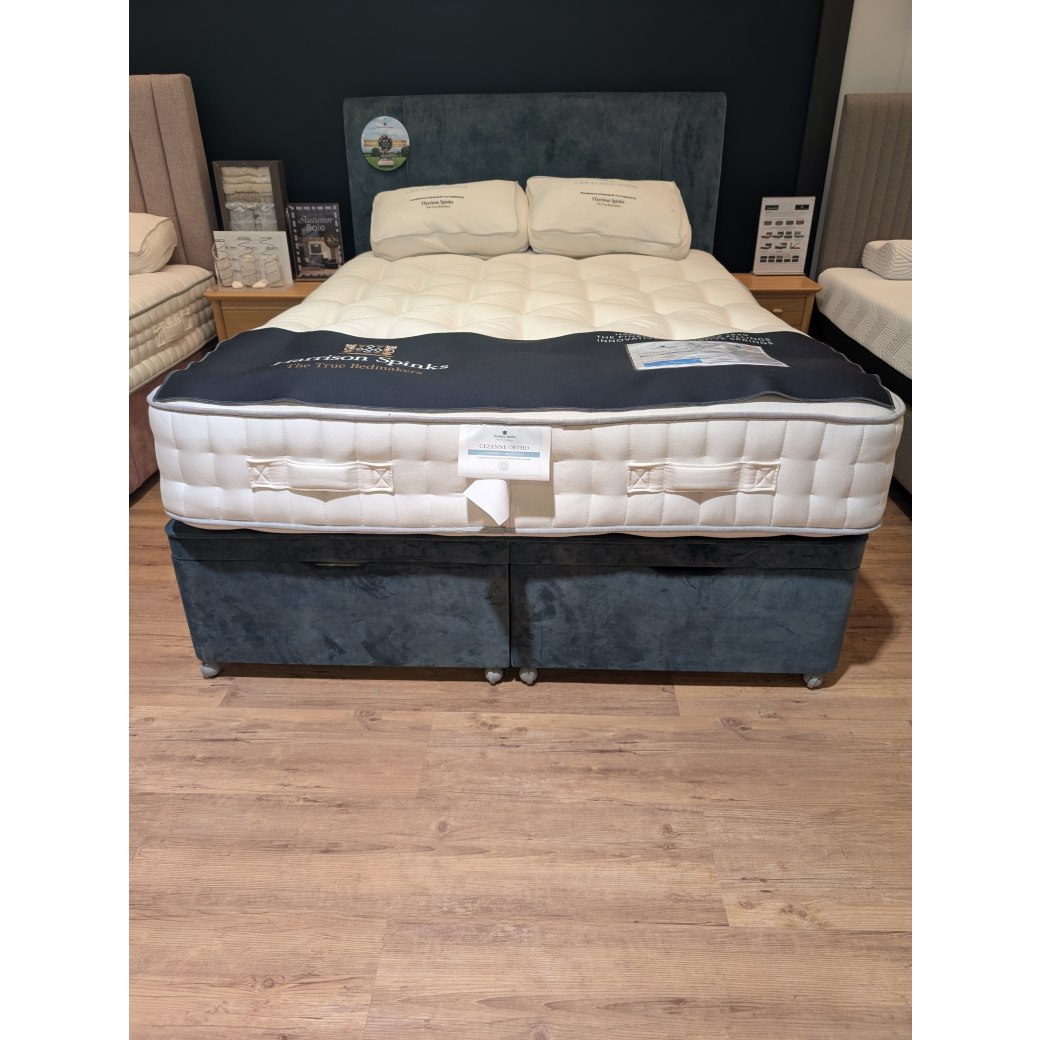 Harrison Spinks - Cezanne 5' Ortho 10750 Mattress, Ottoman Padded Top Base with Dearne Headboard Harrison Spinks - Cezanne 5' Ortho 10750 Mattress, Ottoman Padded Top Base with Dearne Headboard