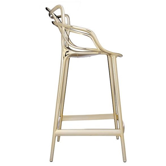 Masters Stool Gold Metallic H.65 | Kartell | Lee Longlands