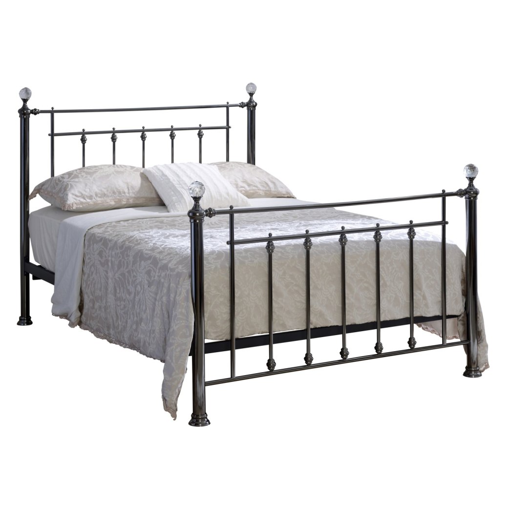 Laura 5'0 King Crystal Finials Bedframe Laura 5'0 King Crystal Finials Bedframe