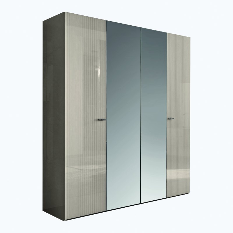 Alf Italia Cyndia Bedroom 4 Door Wardrobe With Mirror Alf Italia Cyndia Bedroom 4 Door Wardrobe With Mirror