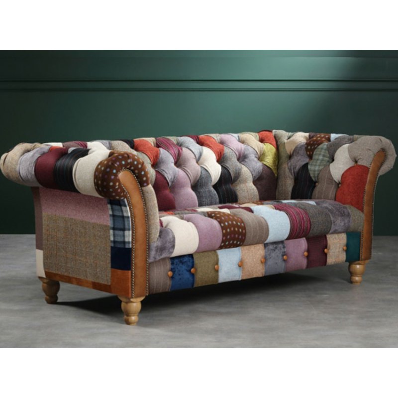Patchwork leather sofa hotsell