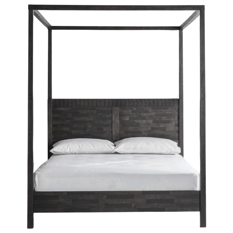 Gallery Direct Boho 4 Poster Super King Bed, Black Gallery Direct Boho 4 Poster Super King Bed, Black