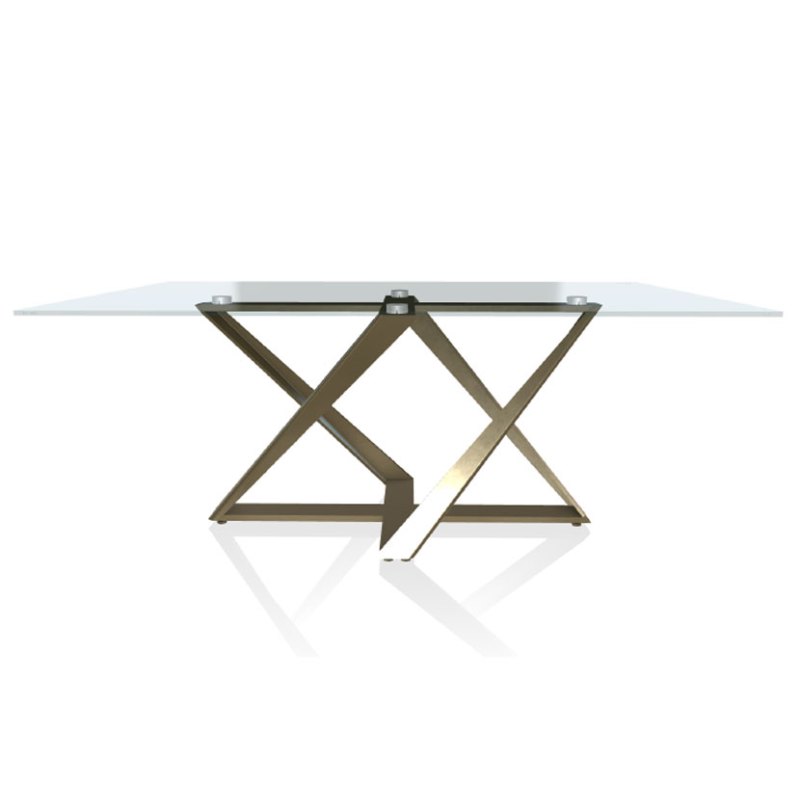 Bontempi Millennium 180cm Fix Glass Table Bontempi Millennium 180cm Fix Glass Table