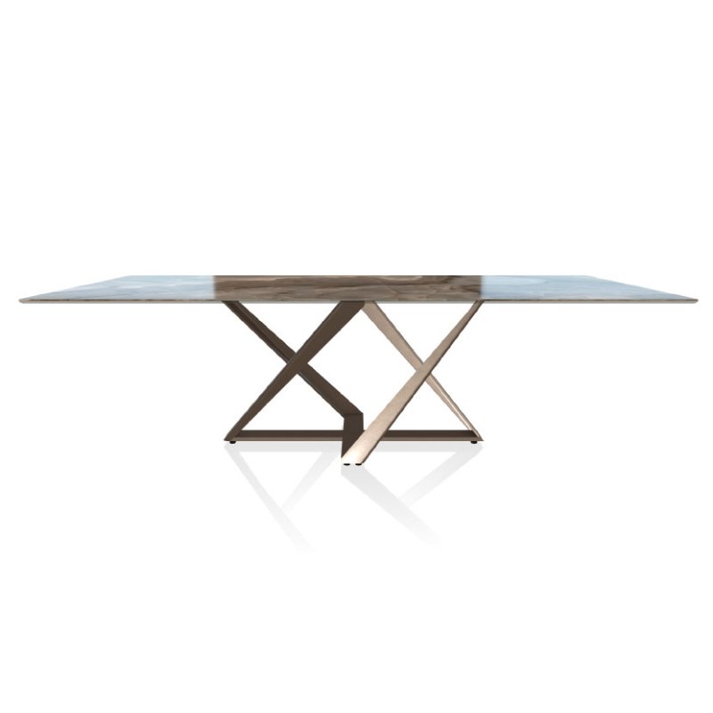 Bontempi Millennium 250cm Fix Glass Table Bontempi Millennium 250cm Fix Glass Table
