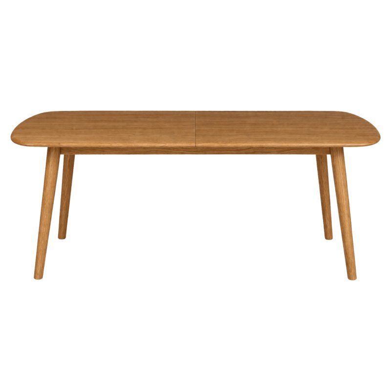 Malin Mid Century Modern Extending Oak Dining Table 160-200cm Malin Mid Century Modern Extending Oak Dining Table 160-200cm