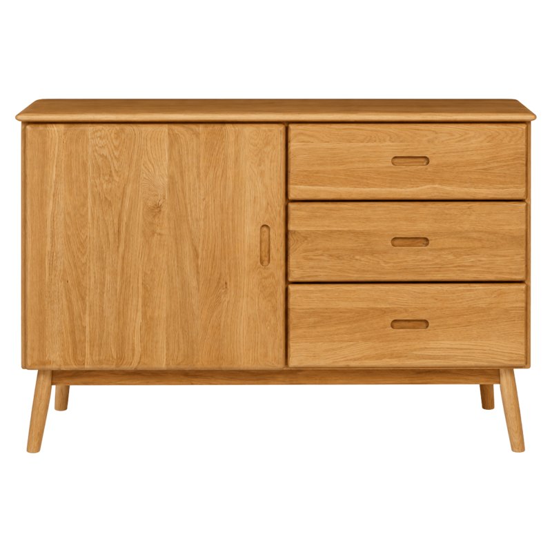 Malin Mid-Century Modern Oak Buffet Malin Mid-Century Modern Oak Buffet