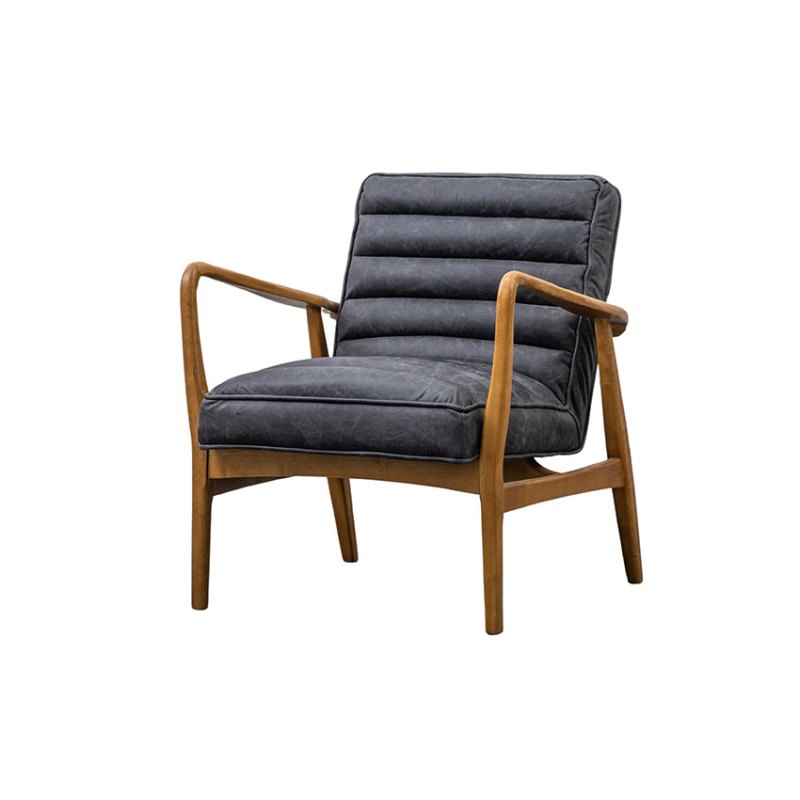 Bramble Antique Mid-Century Modern Ebony Armchair Bramble Antique Mid-Century Modern Ebony Armchair