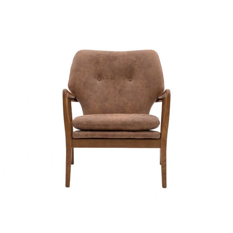 Jensen Mid-Century Modern Armchair - Brown Leather Jensen Mid-Century Modern Armchair - Brown Leather