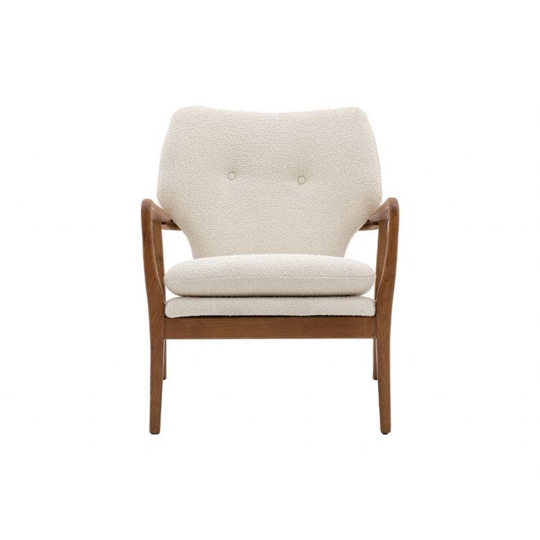 Cosy Mid-Century Modern Armchair - Cream Cosy Mid-Century Modern Armchair - Cream
