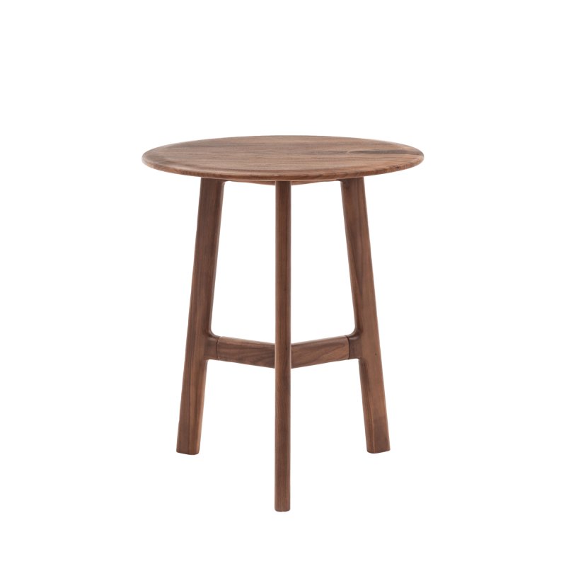 Gallery Direct Madrid Round Side Table, Walnut Gallery Direct Madrid Round Side Table, Walnut