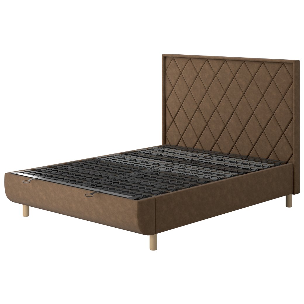 Tempur Arc King Ottoman Bed - Quilted Headboard Tempur Arc King Ottoman Bed - Quilted Headboard