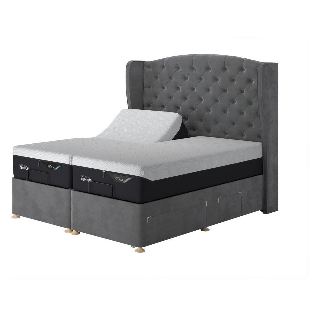 TEMPUR Suffolk Single Adj Disc Divan Base With Conti Drawers TEMPUR Suffolk Single Adj Disc Divan Base With Conti Drawers