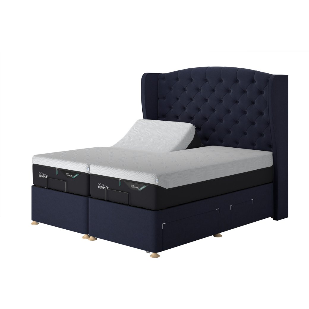Tempur Suffolk King Adj Disc Divan Base With Conti Drawers Tempur Suffolk King Adj Disc Divan Base With Conti Drawers