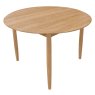 Malin Mid-Century Modern Round Extending Dining Table 110-140cm Malin Mid-Century Modern Round Extending Dining Table 110-140cm