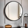 Higgins Round Mirror Black