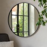 Holworth Large Round Mirror in Black Holworth Large Round Mirror in Black