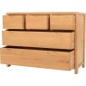 Ercol Bosco Bedroom Oak 5 Drawer Wide Chest