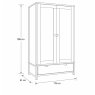 Ercol Bosco Bedroom Oak 2 Door Wardrobe Ercol Bosco Bedroom Oak 2 Door Wardrobe
