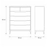 Ercol Rimini 6 Drawer Tall Wide Chest Ercol Rimini 6 Drawer Tall Wide Chest