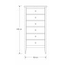 Ercol Teramo 6 Drawer Tall Chest Ercol Teramo 6 Drawer Tall Chest