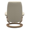 Stressless Consul Medium Leather Chair & Stool with Classic Base Quickship Stressless Consul Medium Leather Chair & Stool with Classic Base Quickship