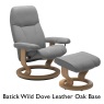Stressless Consul Medium Leather Chair & Stool with Classic Base Quickship Stressless Consul Medium Leather Chair & Stool with Classic Base Quickship