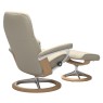 Stressless Consul Medium Chair & Stool with Signature Base Quickship Stressless Consul Medium Chair & Stool with Signature Base Quickship